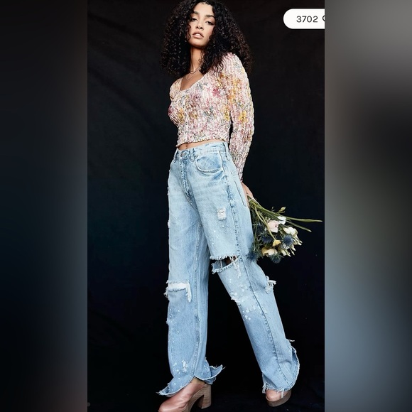 We The Free Free People With The Band Jeans Size 26 - Picture 1 of 16